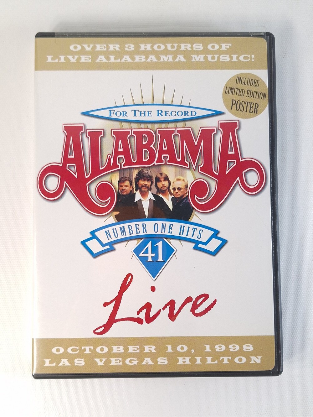 Alabama: For the Record - 41 Number One Hits Live DVD 1999 with Poster